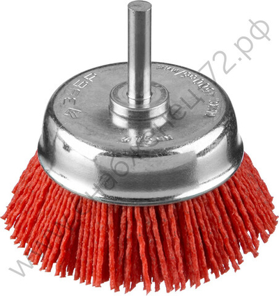 ЗУБР 75 мм, нейлоновая проволока, Щетка чашечная, Профессионал (35165-075)
