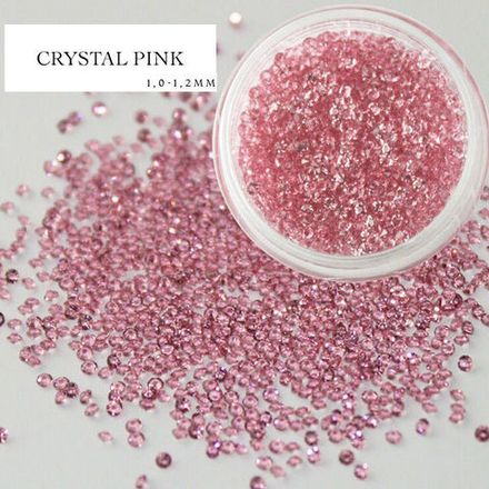 Zoo nail Хрустальная крошка розовая №1023, 1000 шт