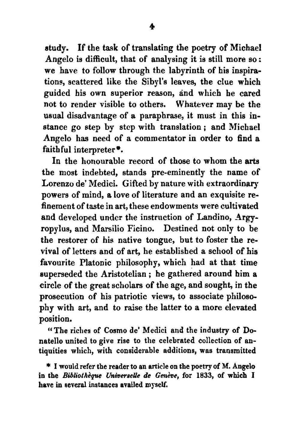 Michael Angelo, Considered As a Philosophic Poet | Michelangelo Buonarroti