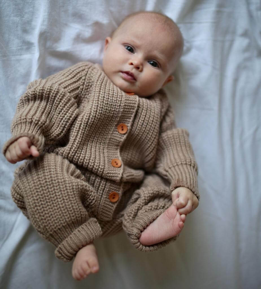 Вязаный комбинезон Woolly (теплый беж)