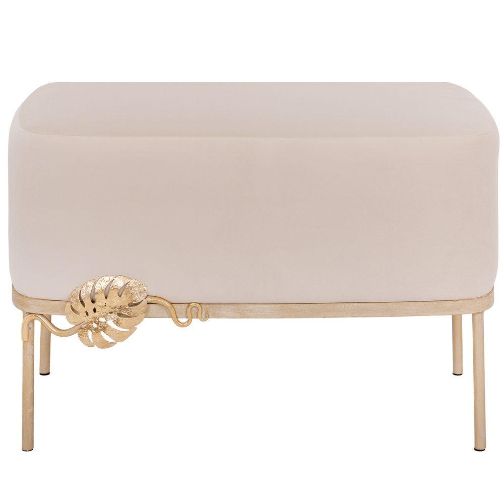 Банкетка Monstera Deliciosa (Монстера) Бежевая Айвори