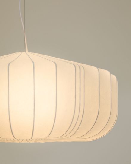 Подвесной светильник Somar из синтетических волокон и стали диаметром 76 см