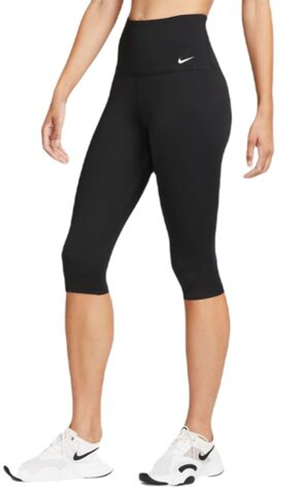 Леггинсы Nike One High-Waisted Capri Leggings - Black