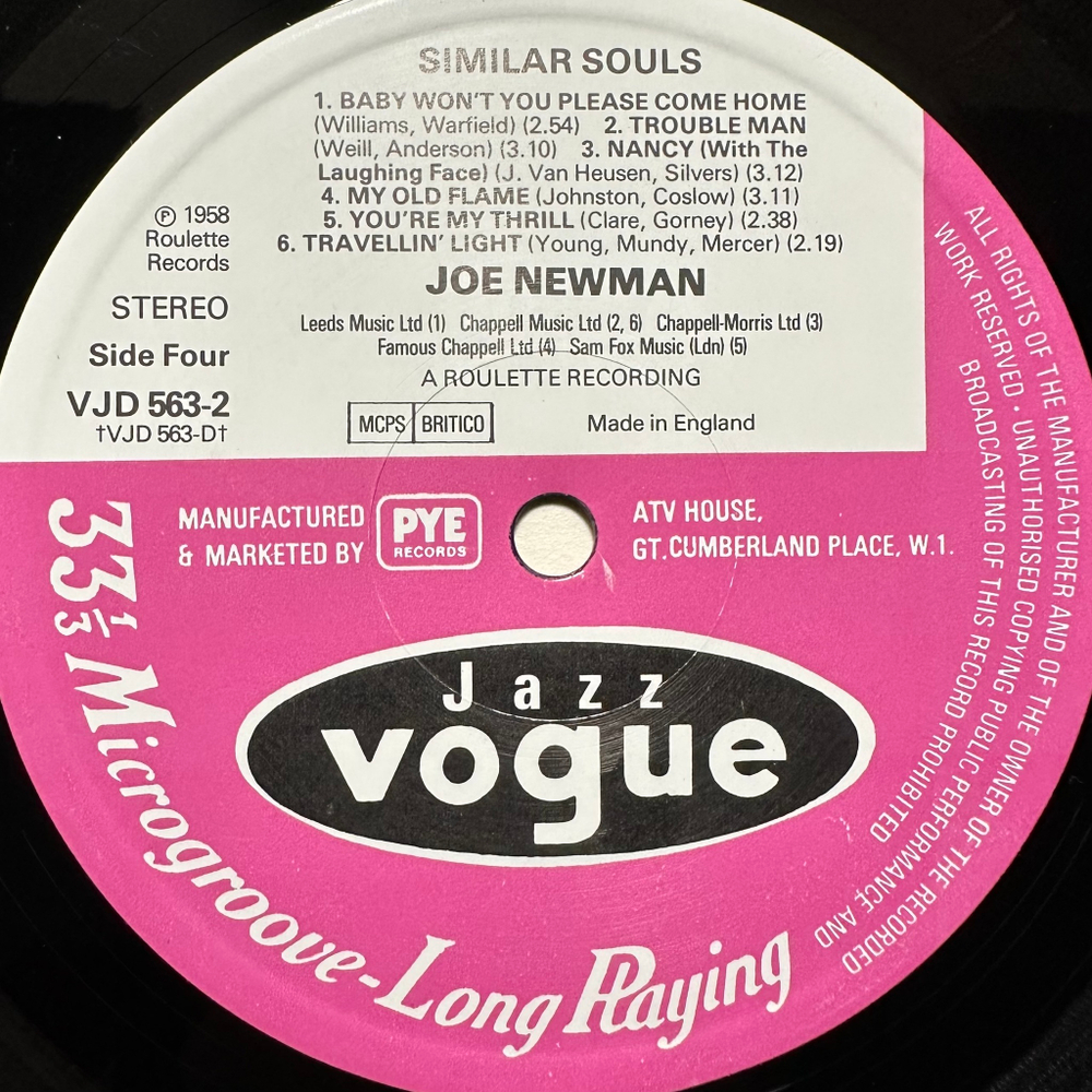 Joe Newman - Similar Souls 2LP (Англия 1979г.)