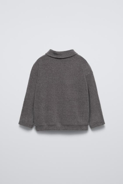 ZARA ТОП SOFT TOUCH С ВЫШИВКОЙ, МЯГКИЙ СЕРЫЙ