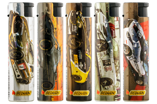 Зажигалки Турбо   VOLK  (v-037 )-6  гоночные машины (25шт*40бл)