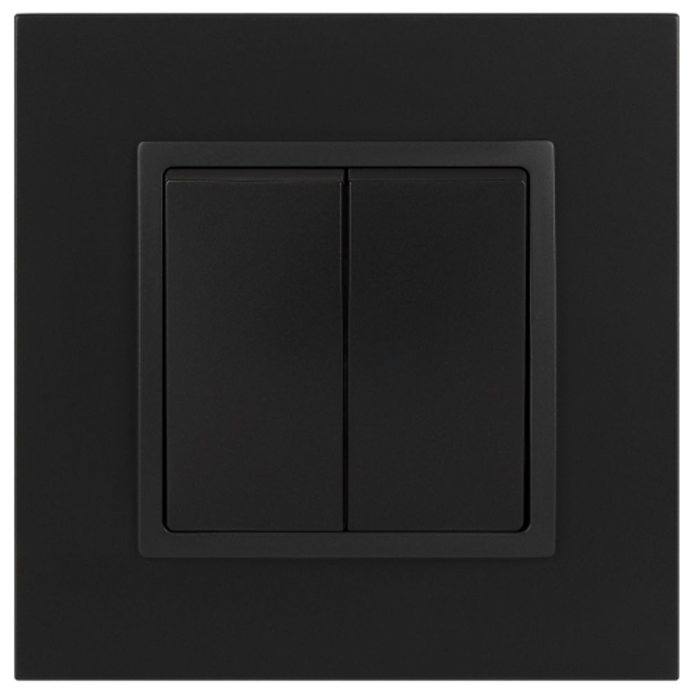 Переключатель ЭРА Elegance 14-1106-05 двойной 10АХ-250В IP20 антрацит