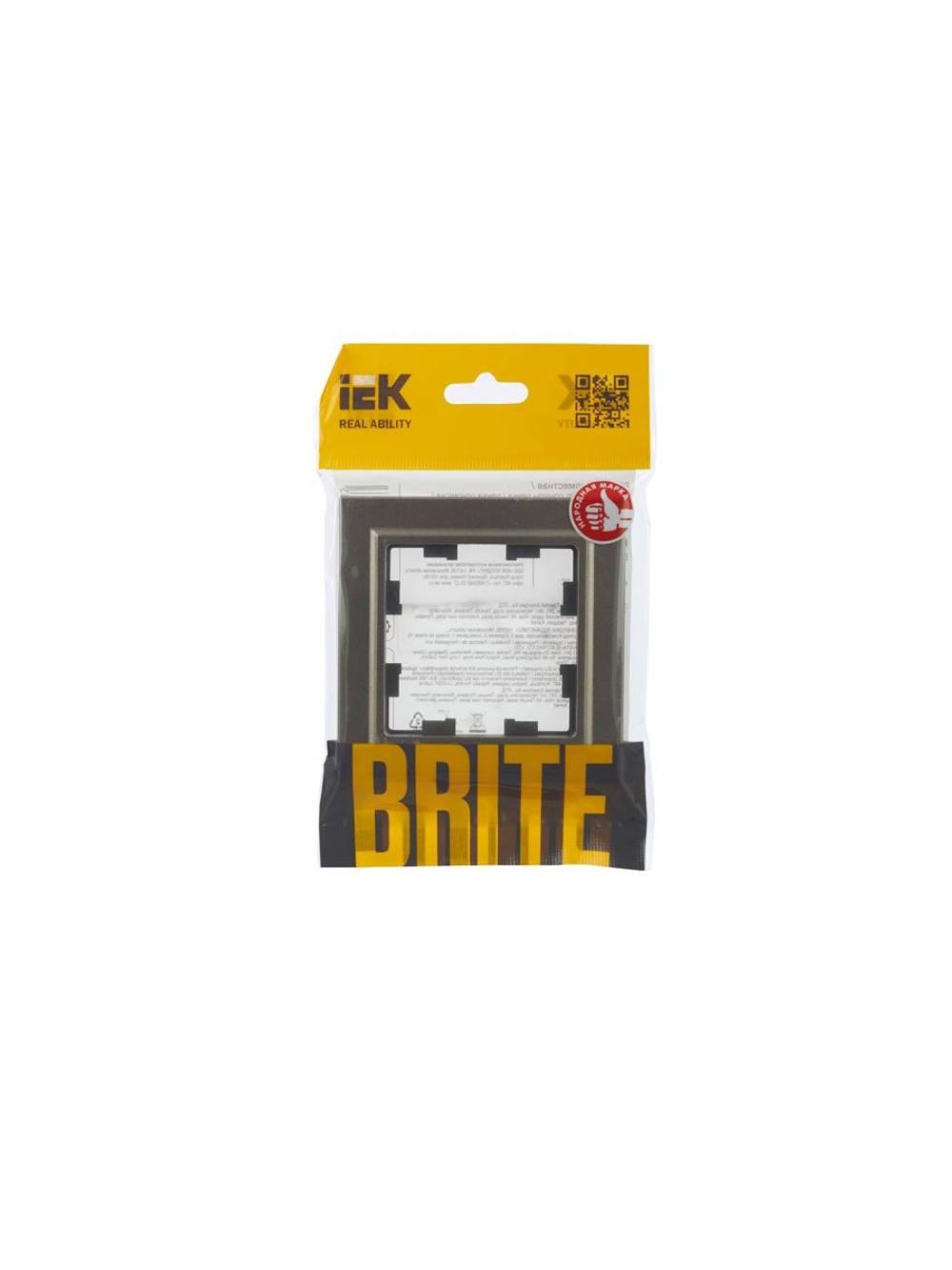 Рамка 1-м BRITE РУ-1-БрШ шампань IEK BR-M12-K37