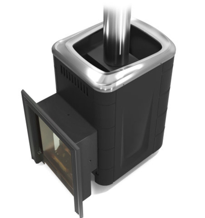 Банная печь ПБ Уренгой Мини 2018 Inox БСЭ ТО антрацит