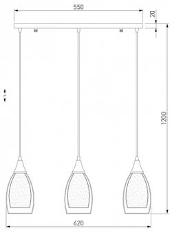 Подвесной светильник Eurosvet Cosmic 50285/3 черный жемчуг