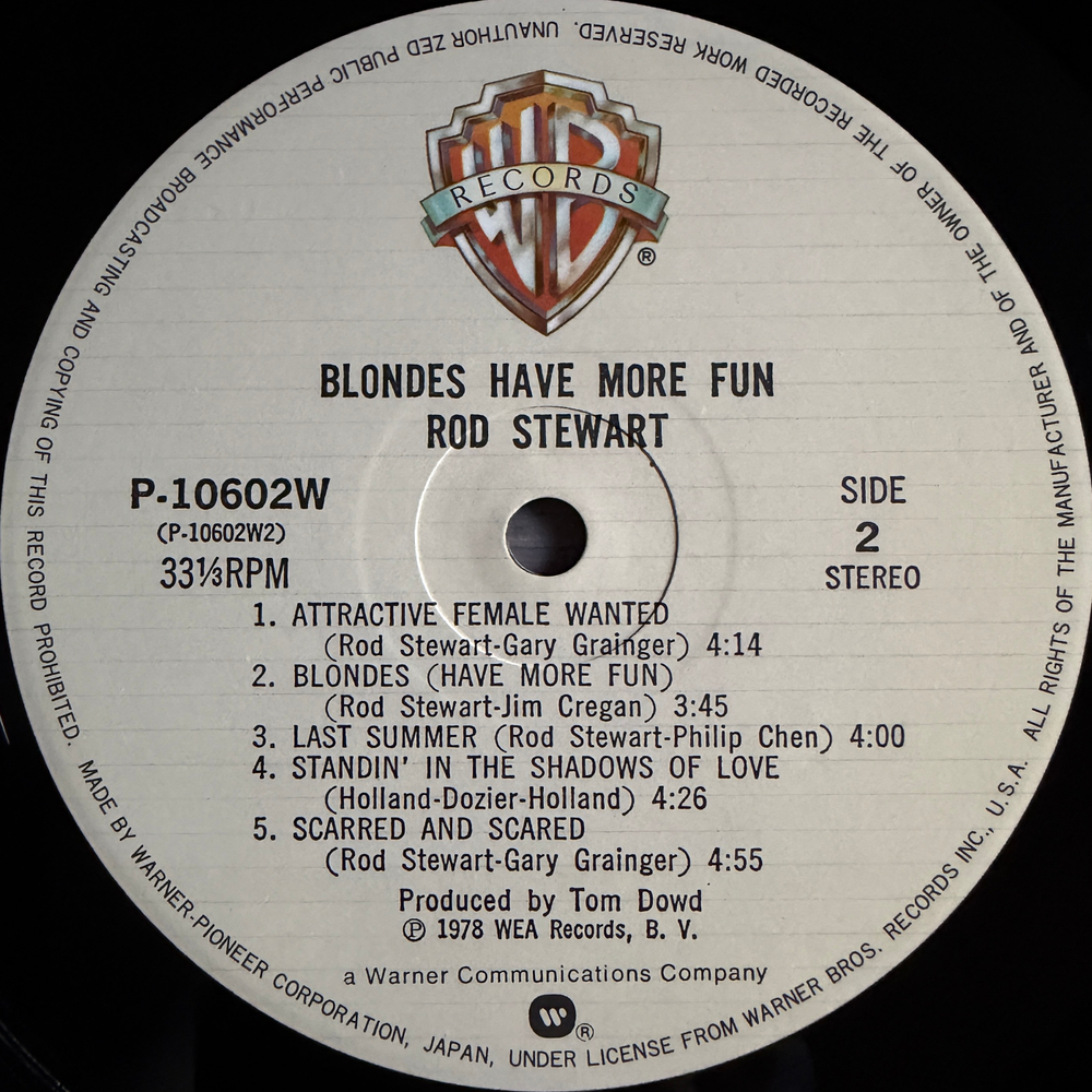Виниловая пластинка Rod Stewart ‎– Blondes Have More Fun LP