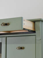 Комод 91х42х125, Susanna, я ящиками для вещей одежды игрушек, в прихожую гостиную детскую, массив сосны, зеленый, Dipriz
