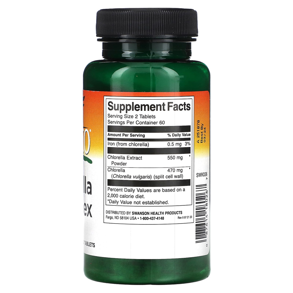 Swanson, Kyoto Chlorella Complex, 120 таблеток