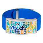 Браслет Fiore Luna на голубом кожаном ремешке CB11318-3 M