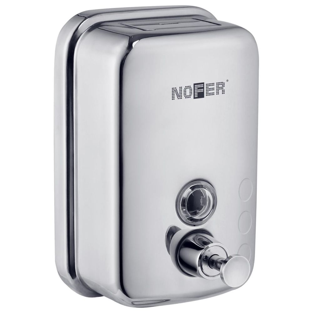 Диспенсер для мыла с кнопкой 600 мл. нерж. сталь INOX 03001.06.В глянцевый