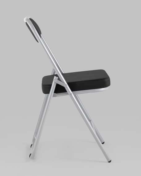 складной Джонни экокожа черный каркас металлик