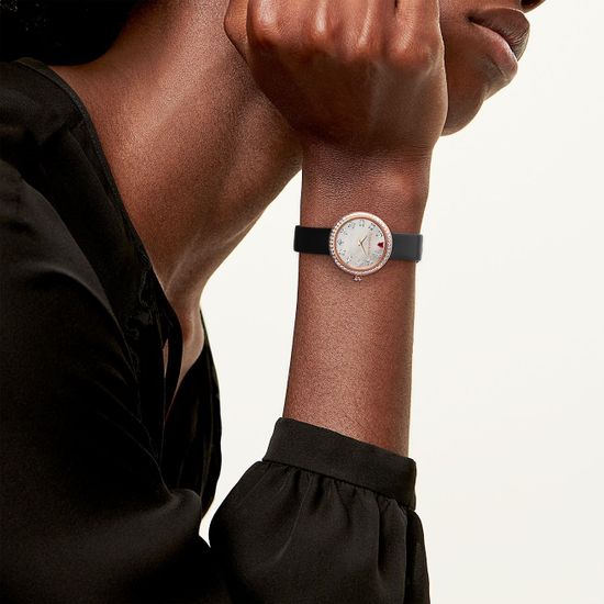 Часы Tiffany Eternity 28 MM Round в розовом золоте, с рубеллитом и бриллиантами