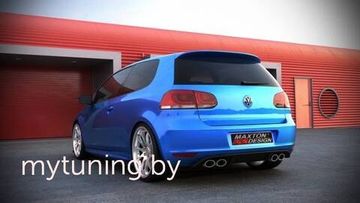 Диффузор заднего бампера для VW Golf 6 под двойной выхлоп