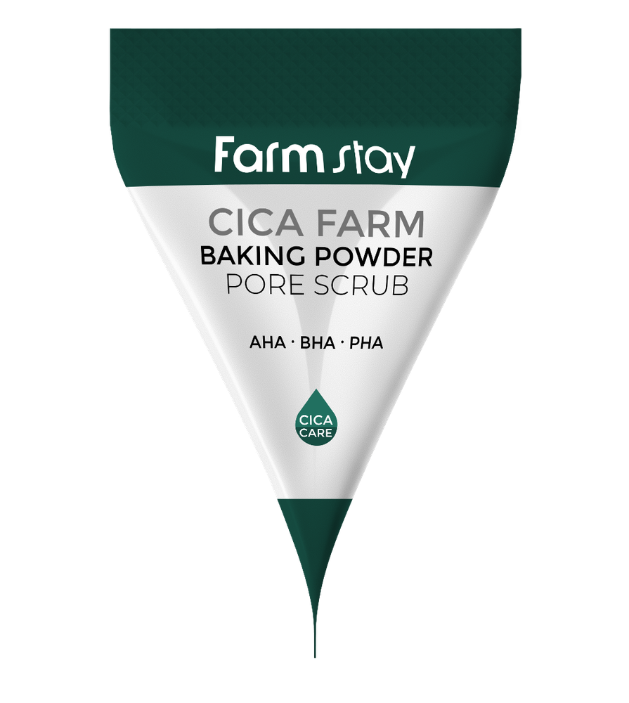 Скраб в пирамидках для очищения пор с центеллой азиатской FarmStay Cica farm baking scrub, 7 г