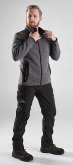 Флисовая толстовка Фьорд (вязанка, серый) Novatex