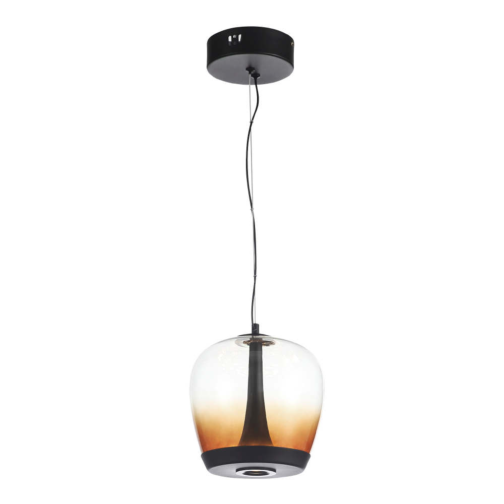 SL6014.413.01 Светильник подвесной ST-Luce Черный/Коричневый, Черный LED 1*17W 3000K RIPPLE