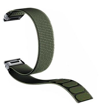 Ремешок TacFit 26 мм. для Garmin Fenix 7x / 6x / 5x / 3, Enduro 2 / Tactix 7, Tactix Delta нейлоновый быстросъемный на липучках (Хаки)