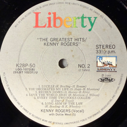 Виниловая пластинка Kenny Rogers ‎– Greatest Hits LP