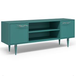 Тумба под ТВ Арт Колор matte 155см Классик Сильвер Пастельно-синий матовый