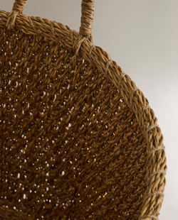 Zara Home Корзина из морской травы, цвет бежевый, 30 см · 8315/049