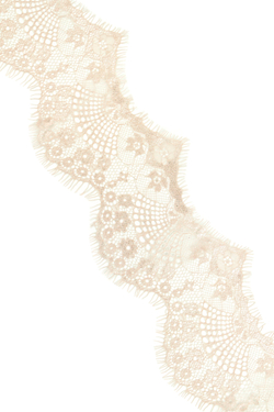 Узкое кружево шантильи пудровое неэластичное 11 см
