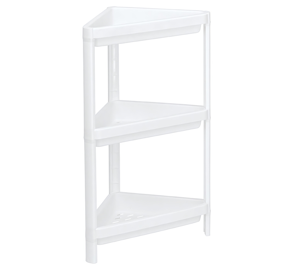 Этажерка треугольная (3 секции) 335x335x140 полки с бортиками М2706