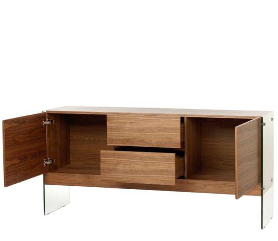 Комод Somerset 180х85 см, шпон ореха, стеклянные ножки