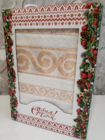 Полотенце махровое в подарочной упаковке, 100% хлопок, Узбекистан.