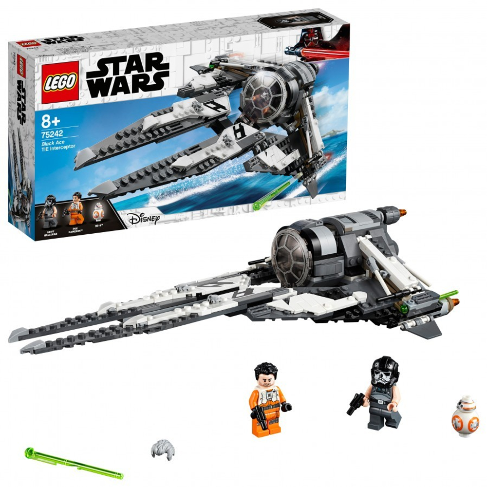 LEGO Star Wars: Перехватчик TIE Чёрного аса 75242 — Black Ace TIE Interceptor — Лего Звездные войны Стар Ворз