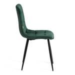 Стул CHILLY (mod. JSC-220) Велюр/металл , 44,5х52,5х88 см, dark green (темно-зеленый) HLR57 / черный