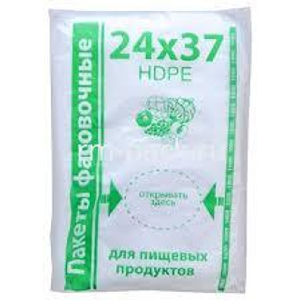 Мешок ПНД 24*37*10мкм 0,6кг БОБ зеленая