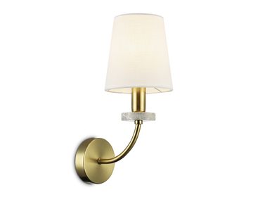 Настенный светильник с абажуром и мрамором 1*E14 LH75359 SB/WH бронза/белый High Light Ceramo Classic Ambrella