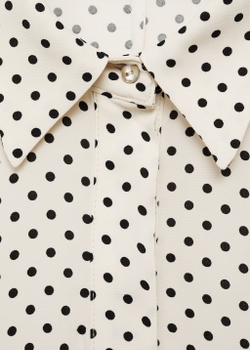 Платье в горошек с поясом