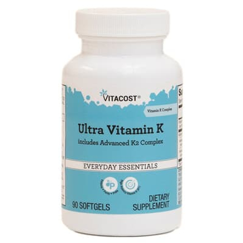 Vitacost, Ultra Vitamin K содержит улучшенный комплекс с витамином K2, 90 капсул