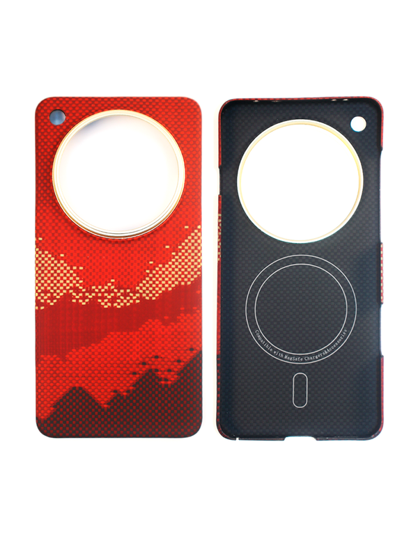 Карбоновый чехол для Oppo Find X8 Ultra with MagSafe Солнечный свет золотой горы (Sunlight of the Golden Mountain)