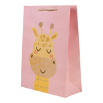 Пакет подарочный "Животные" 44*31*12см, с глитт, ручки - шнурок, 4 диз.