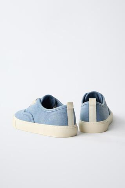 ZARA КЕДЫ СО ШНУРКАМИ, ЛАВАНДОВО-СИНИЙ