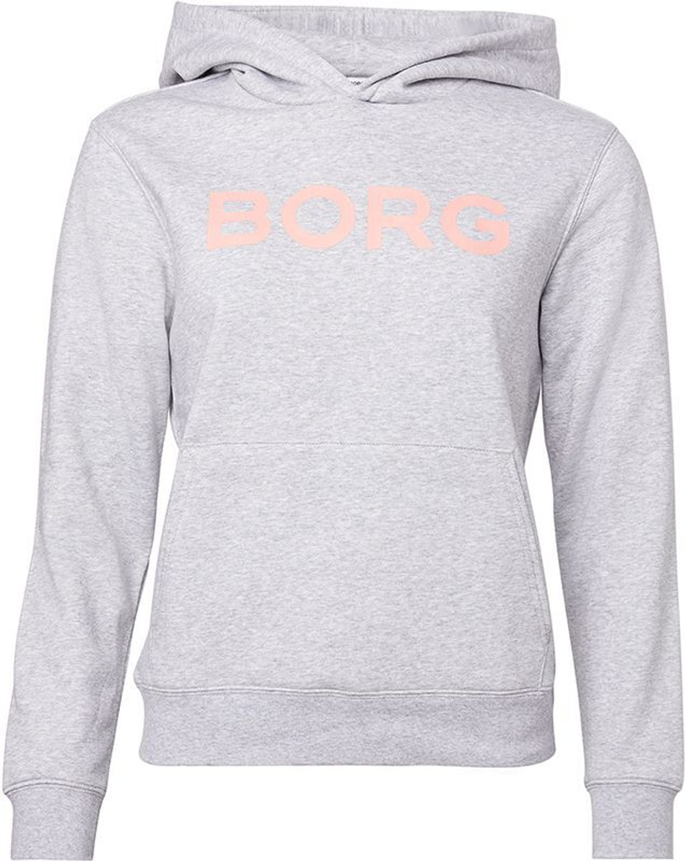 Женская Кофта теннисная Björn Borg Logo Hoodie - light grey melange