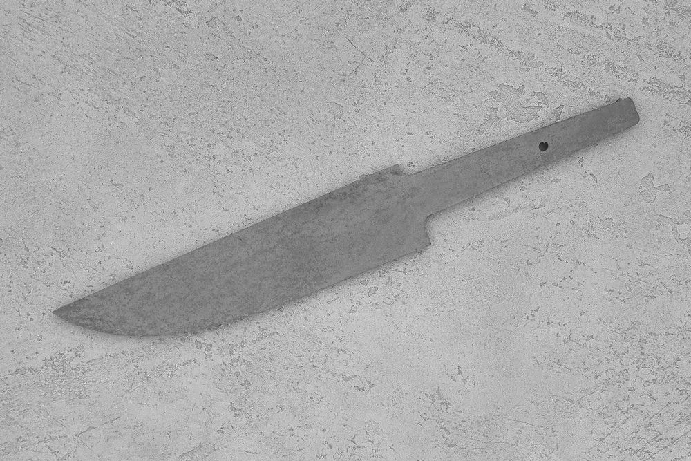 Заготовка для ножа, сталь 8Cr14MoV 4,1мм. Модель "Универсал-I" с клинком 130мм, ТО 61-62HRC