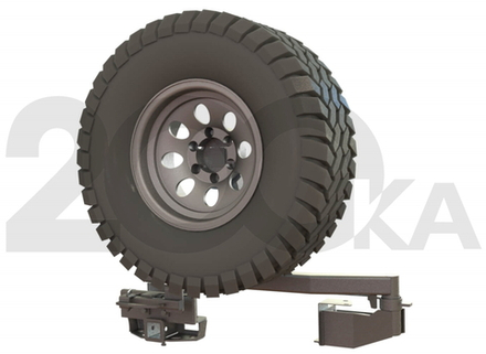 Калитка усиленная в штатный бампер Toyota Land Cruiser 200 2007-2021 (с квадратом под фаркоп)