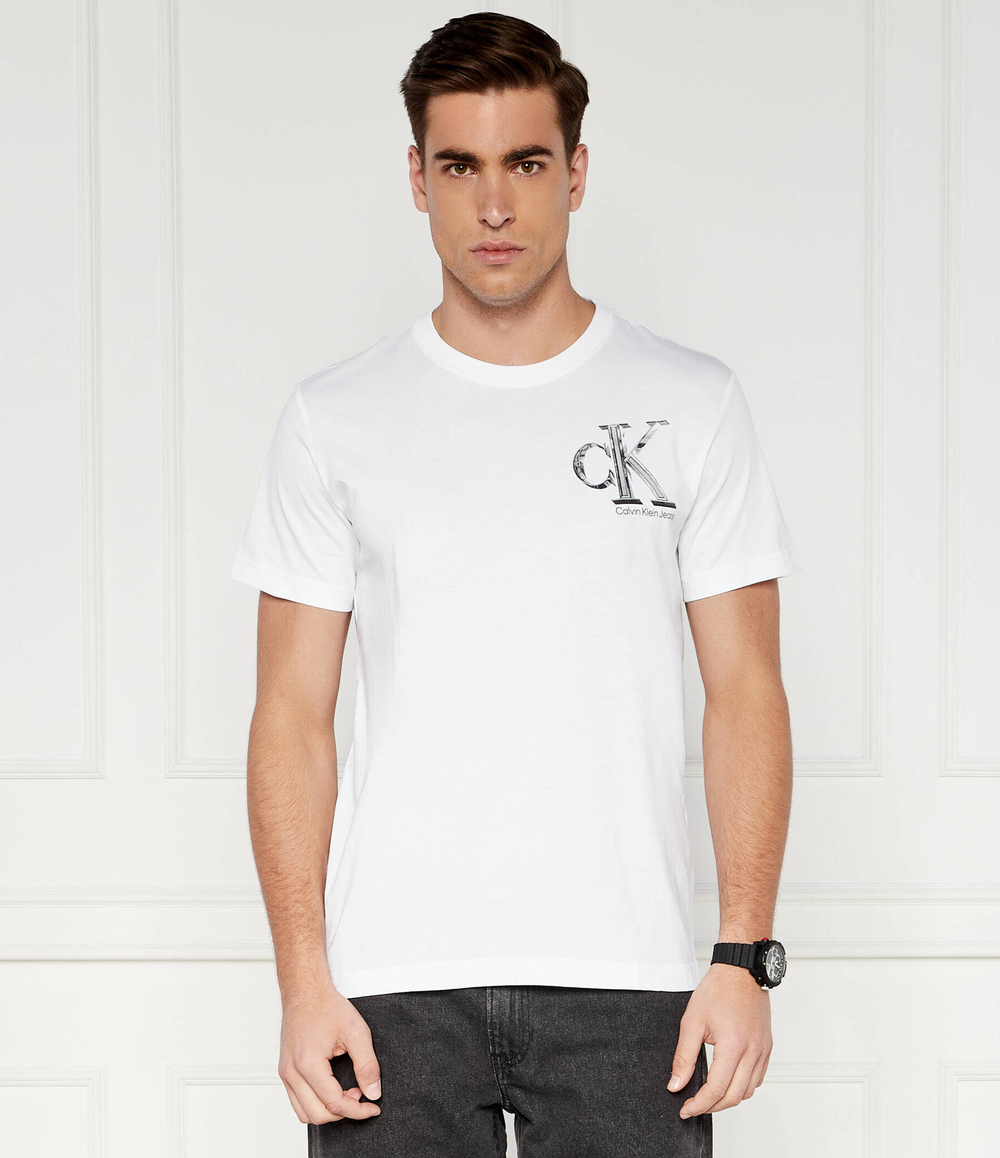 Футболка META MONOGRAM CALVIN KLEIN JEANS - белый(J30J325498)