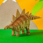 Деревянный конструктор "Стегозавр" / 23 детали. Купить деревянный конструктор. Сборная параметрическая модель животного.