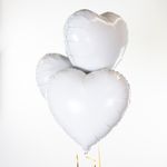 Шар (18"/46 см) Сердце, Белый