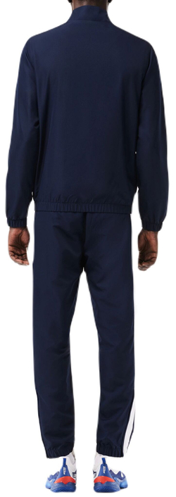 Мужской теннисный костюм Lacoste Sportsuit Logo Stripe Tennis Tracksuit - navy blue/white