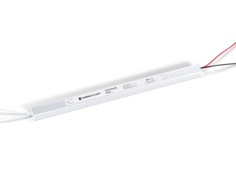 Блок питания ультратонкий для светодиодной ленты 12V 48W 4A IP20 185-260V 312*18*18 GS8604